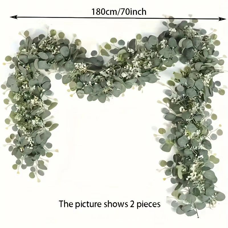 Eucalyptus Preserved - 1 Stück Künstliche Eukalyptus-Blätter, grüne Girlande,