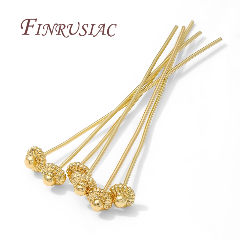 Flower Supplies - 10/20 Stück/Lot 18K vergoldete Anstecknadeln für