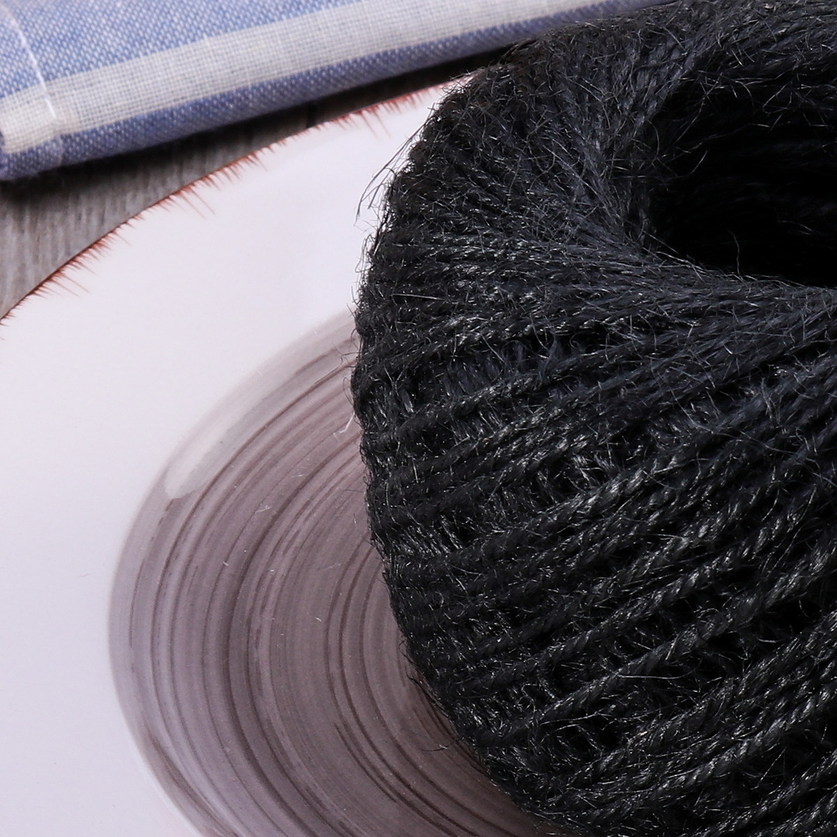 Twine Jute Natural - Natürliches schwarzes Juteseil für Kunsthandwerk, DIY-Geschenke,