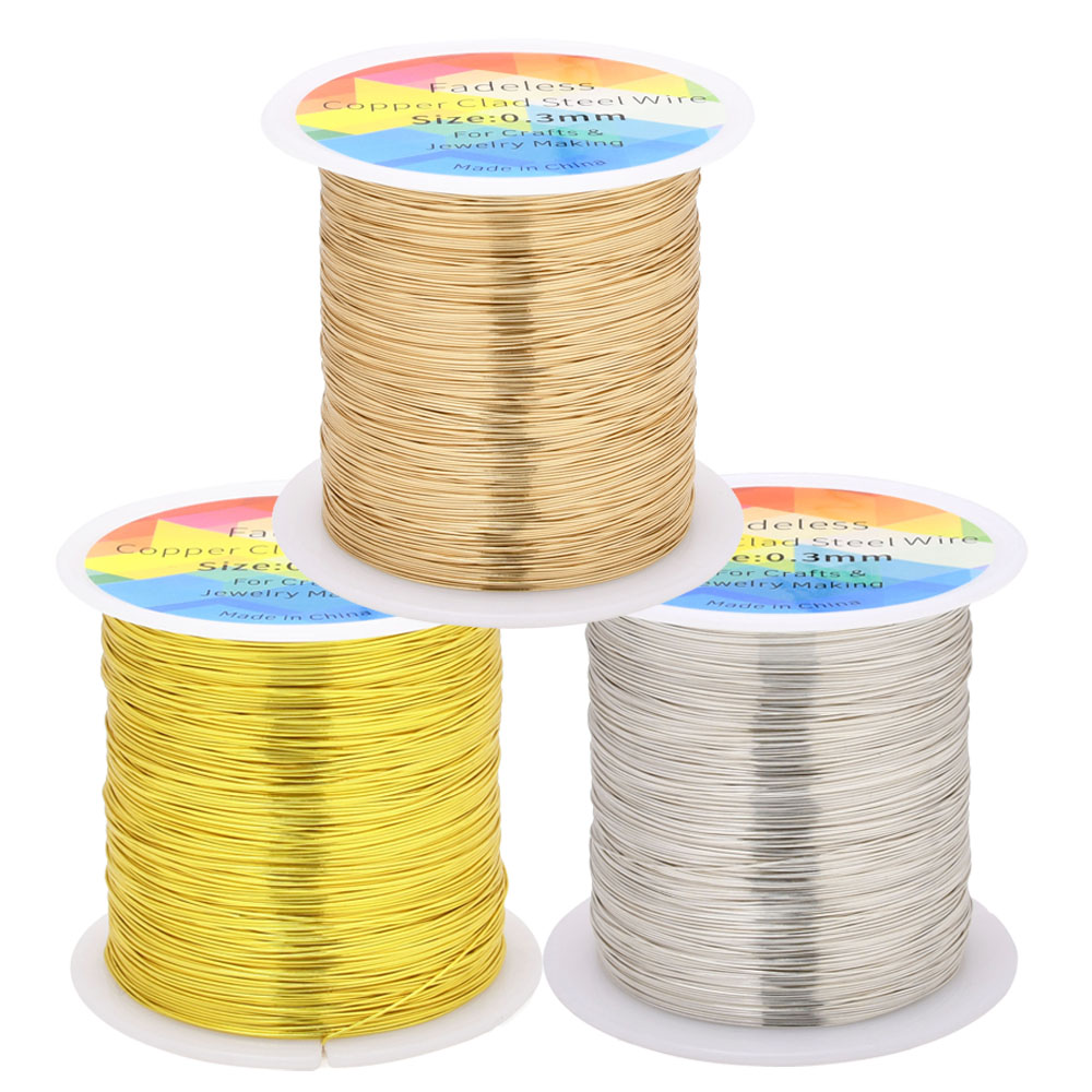 Flower Supplies - 100 m/328 Fuß lichtbeständiger, kupferkaschierter Stahldraht,