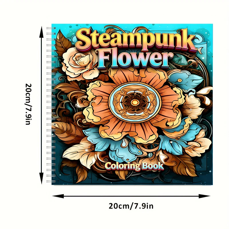 Malbuch „Steampunk-Blumen“ für – Flower Supplies Bewertung und Preis